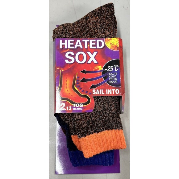 6 Pairs Men Winter Heavy Duty Heated Thermal Warm Socks Boot Work SOX Size 10-13 - Picture 2 of 6